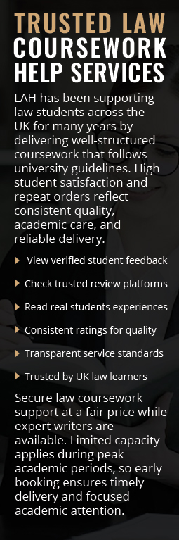 TRUSTED LAW COURSEWORK HELP SERVICES
